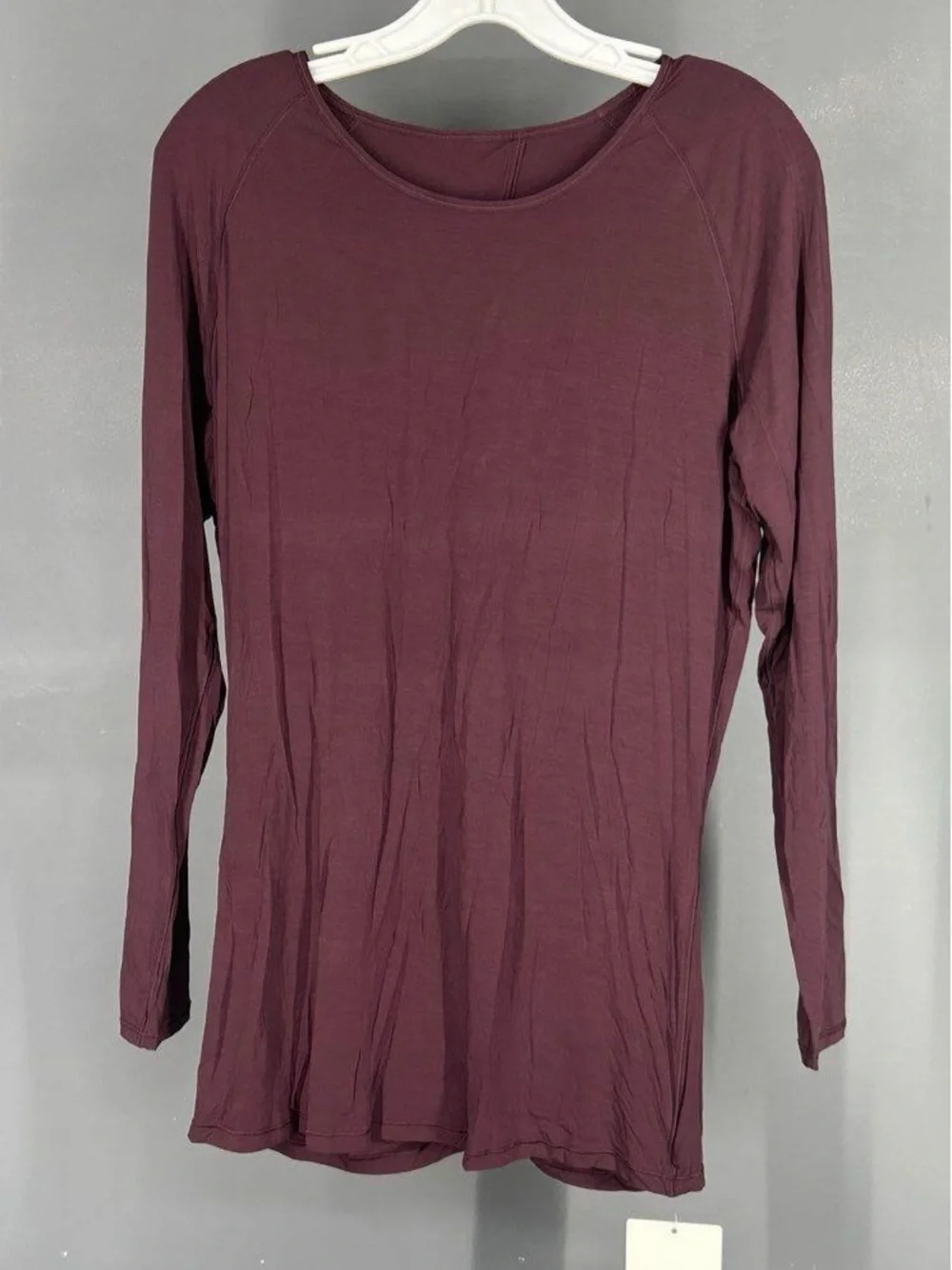 Lululemon Long Sleeve Deep Stretch Ls Cinch - Plum Sz 8 NWT